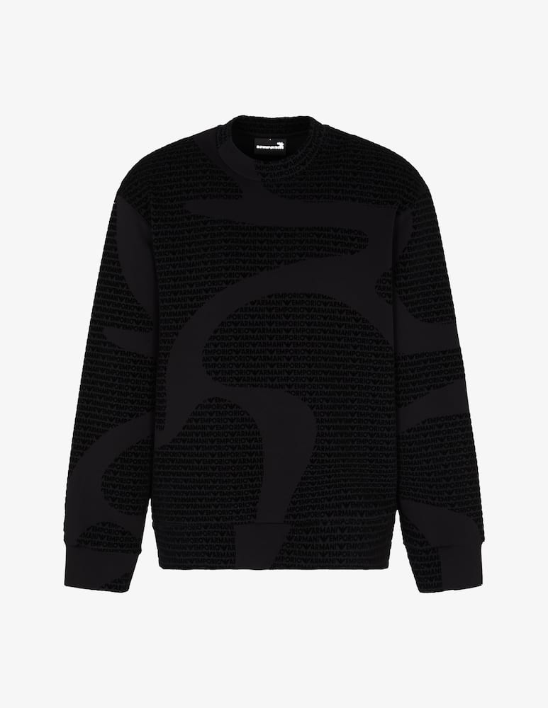 rinascente Emporio Armani Flock lettering jumper