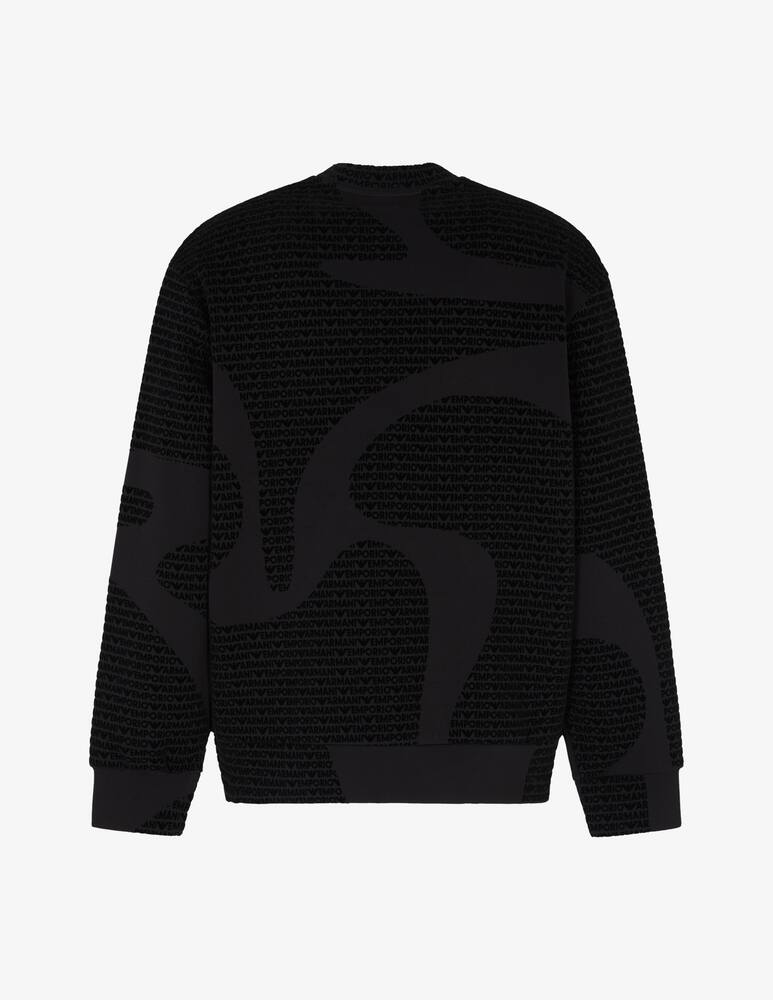 rinascente Emporio Armani Flock lettering jumper