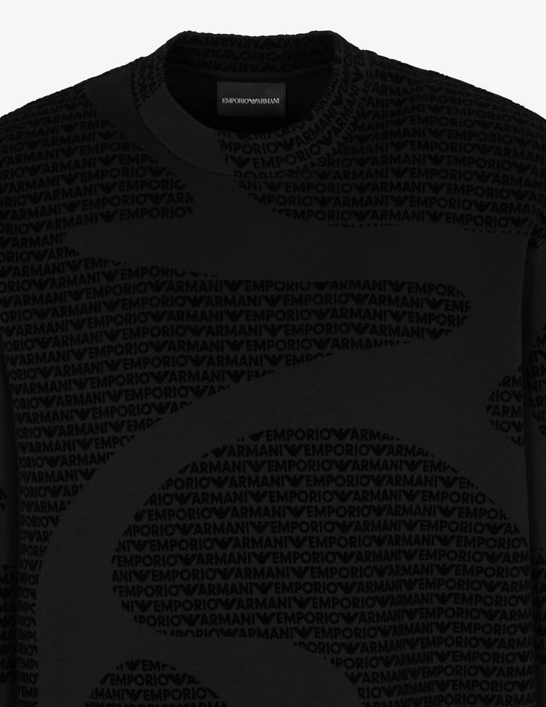 rinascente Emporio Armani Flock lettering jumper