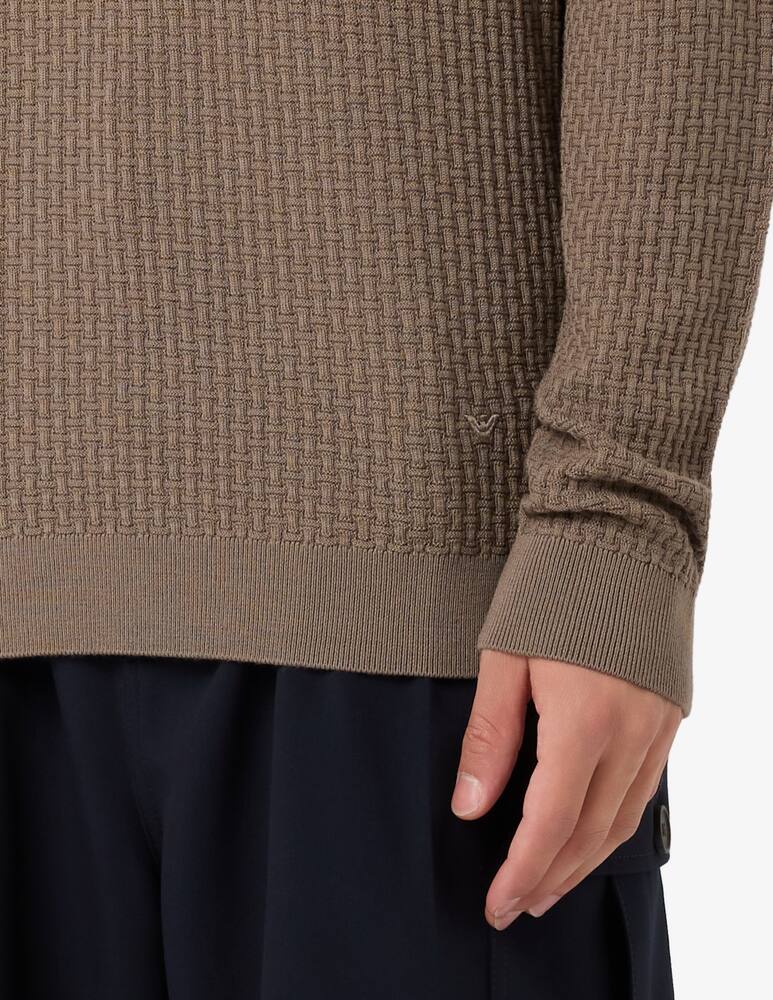 rinascente Emporio Armani Maglia trama mattoncino lana