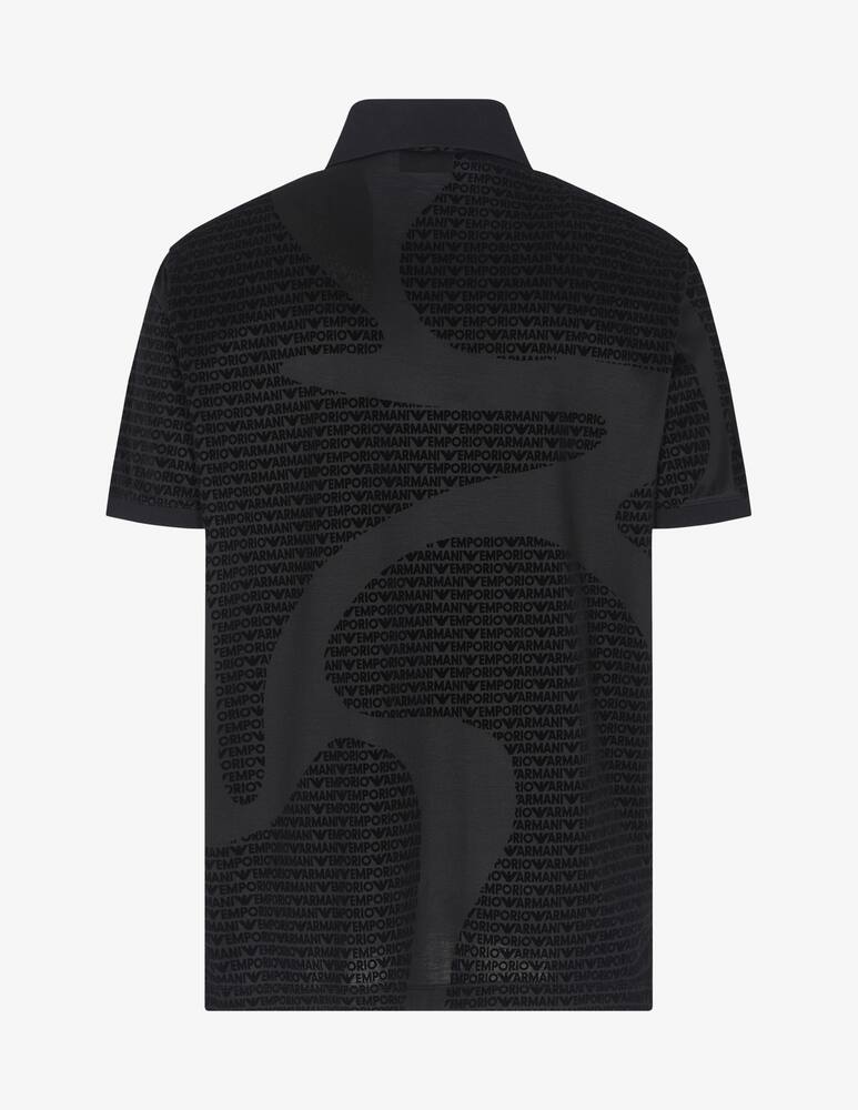 rinascente Emporio Armani Polo con lettering flock