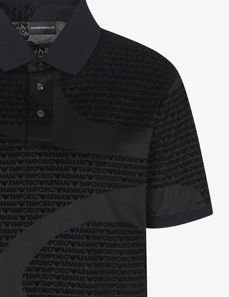 rinascente Emporio Armani Polo con lettering flock