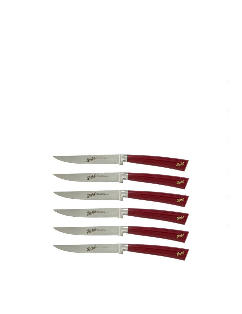 rinascente Berkel Elegance Set 6 Coltelli Da Bistecca In Acciaio Rosso - Rosso