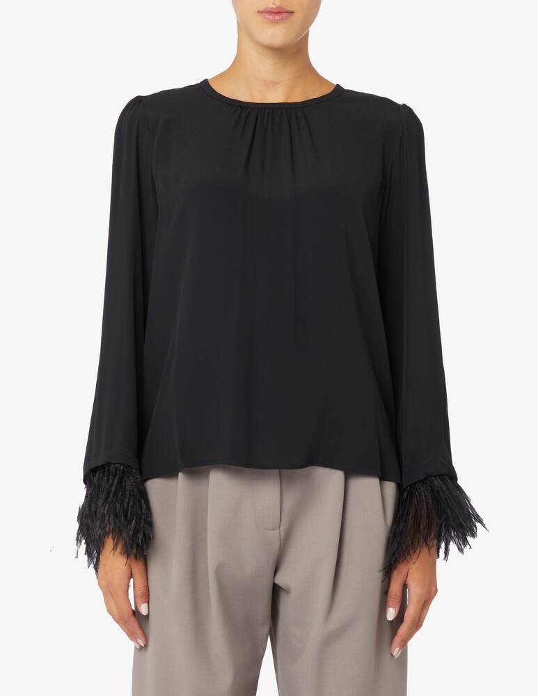 Marella Blusa manica con struzzo Rivista - immagine 1 Marella Blusa manica con struzzo Rivista - immagine 1