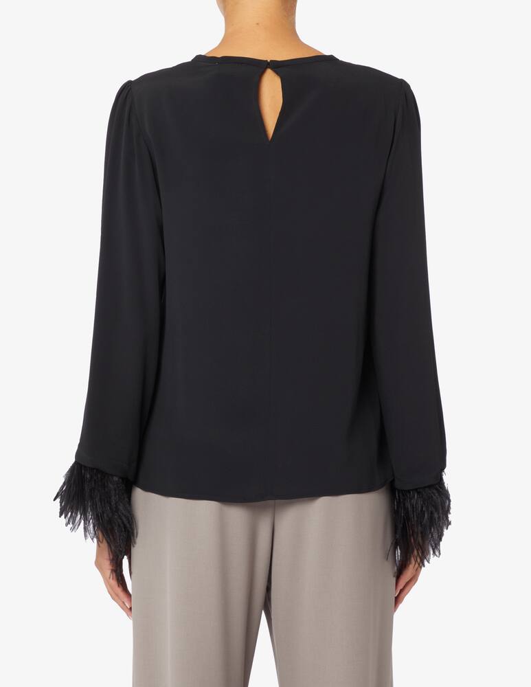 Marella Blusa manica con struzzo Rivista - immagine 3 Marella Blusa manica con struzzo Rivista - immagine 3