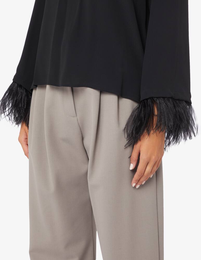 rinascente Marella Blusa manica con struzzo Rivista