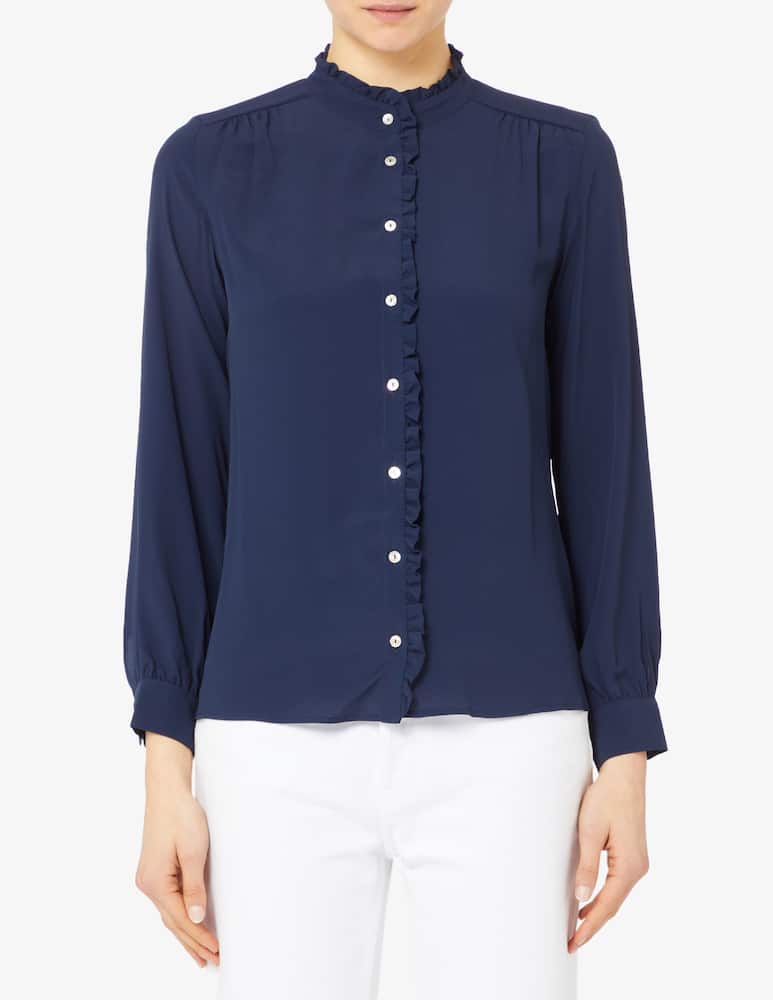 iBlues Papero ruffled mandarin collar shirt - picture 1 iBlues Papero ruffled mandarin collar shirt - picture 1
