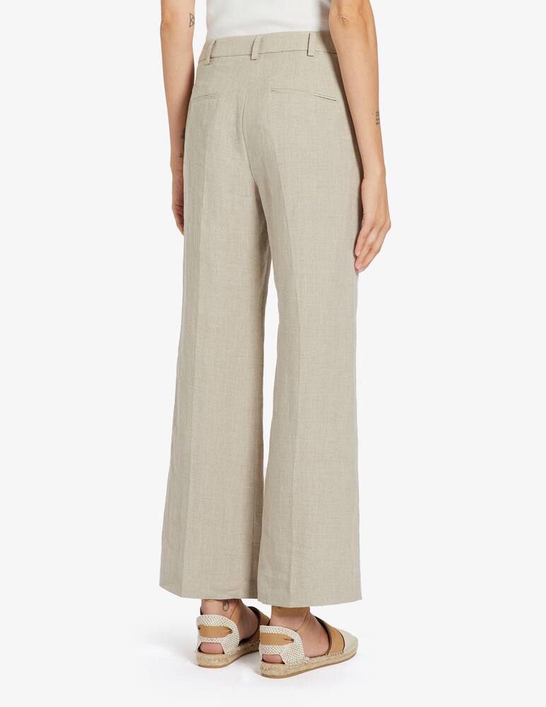 rinascente Marella Pantaloni trombetta lino Muschio