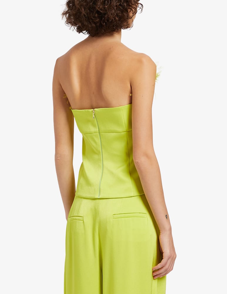 rinascente Marella Hop satin feather bustier
