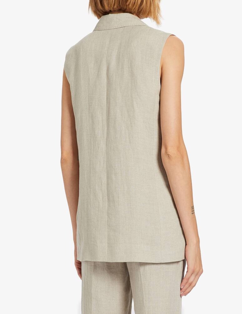 rinascente Marella Palk single-breasted linen blazer vest