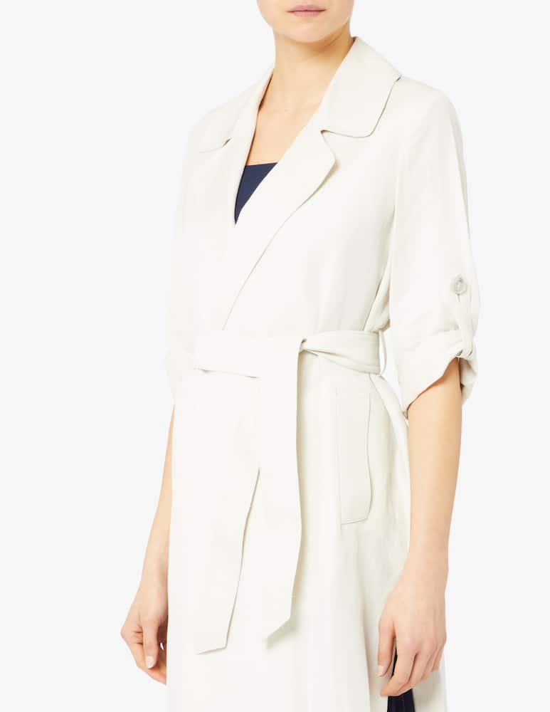 Shop Marella Appia long open trench coat on Rinascente
