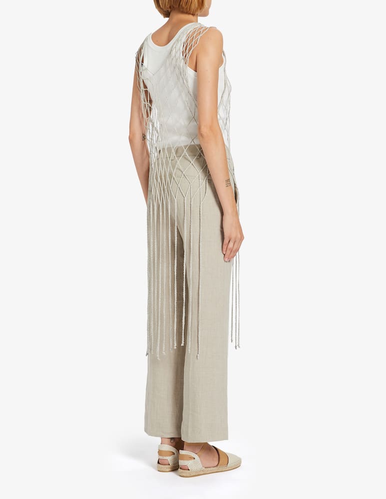 rinascente Marella Idina gold mesh vest