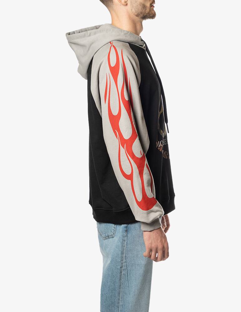 rinascente Vision of Super Felpa con cappuccio con stampa - Nero