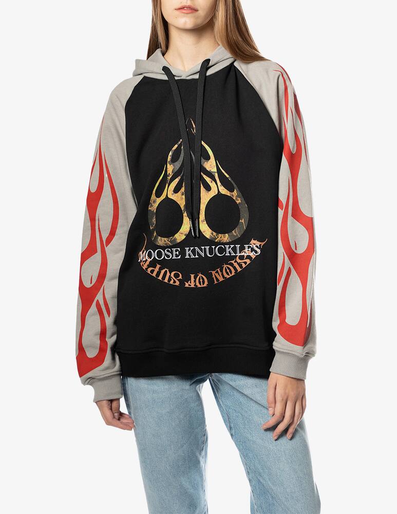 rinascente Vision of Super Felpa con cappuccio con stampa - Nero