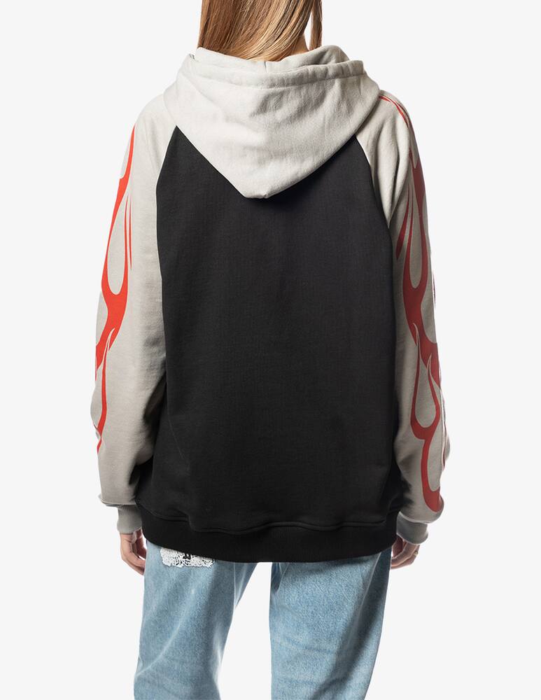 rinascente Vision of Super Felpa con cappuccio con stampa - Nero