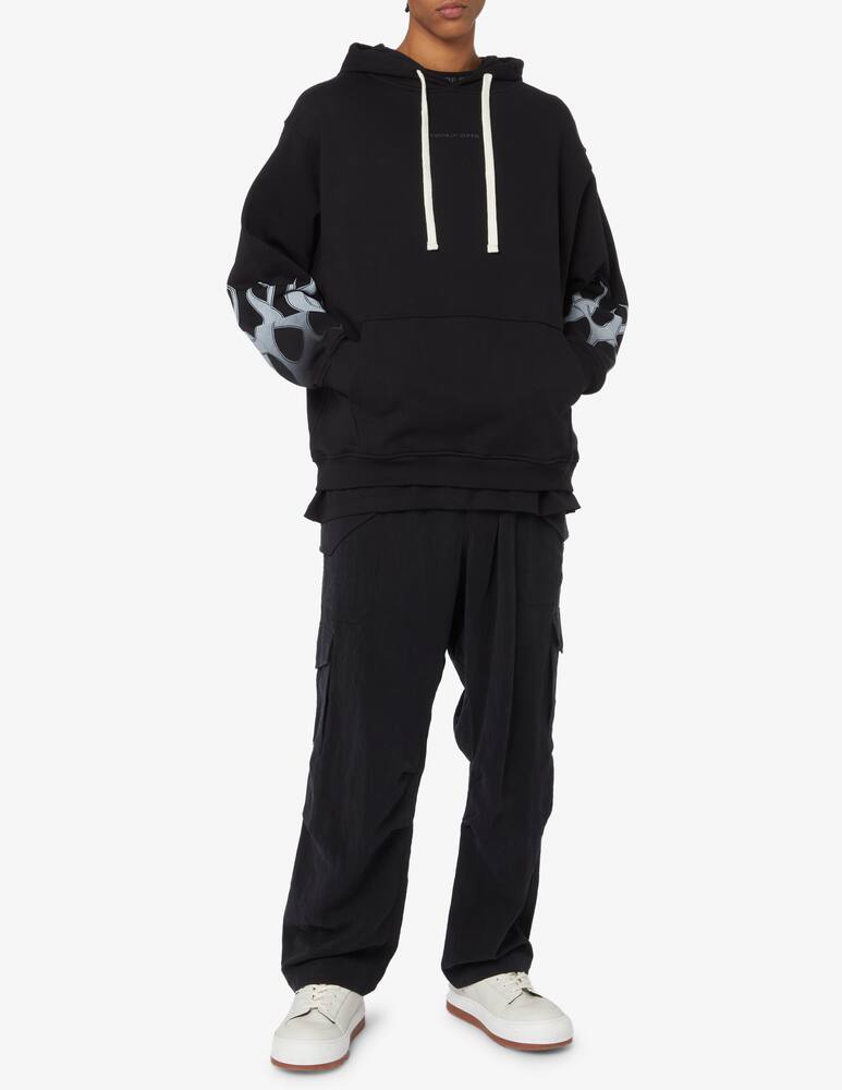 rinascente Vision of Super Felpa con cappuccio flames 