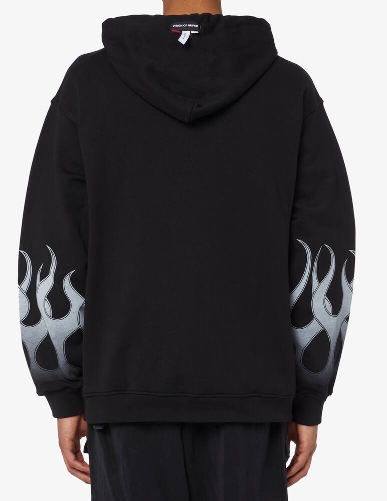rinascente Vision of Super Felpa con cappuccio flames 