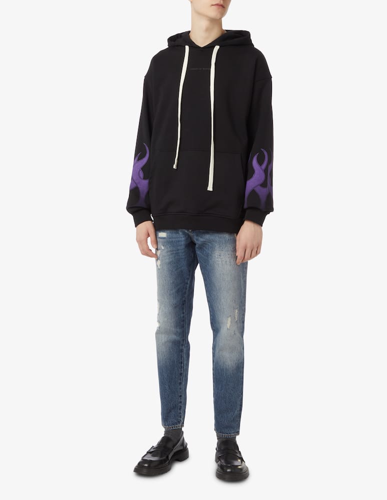 rinascente Vision of Super Maglietta nera con fiamme - Nero