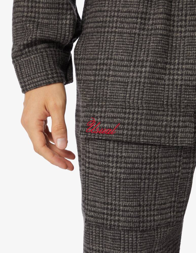 rinascente Usual Cargo wool utility galles pant - Grey