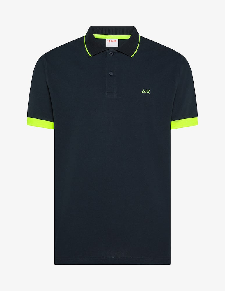 rinascente Sun68 Polo piquet logo fluo