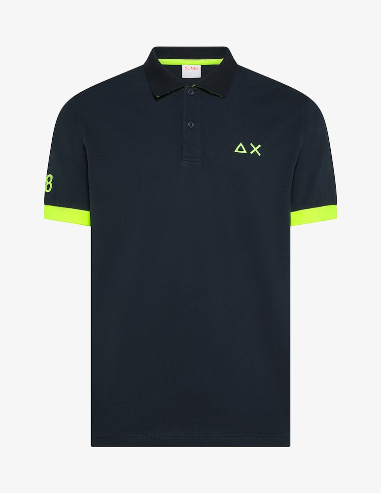 rinascente Sun68 Polo con logo fluo