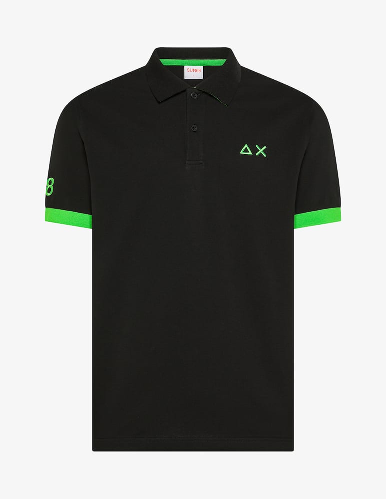 Sun68 Polo con logo fluo - immagine 1 Sun68 Polo con logo fluo - immagine 1