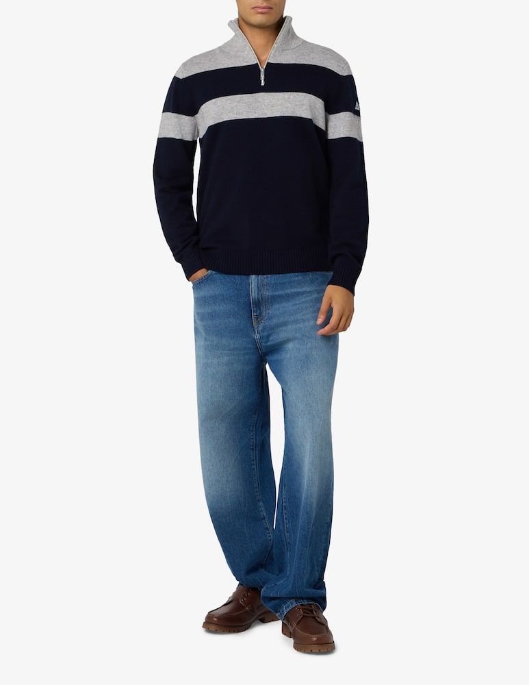 Sun68 Striped funnel neck jumper - picture 2 Sun68 Striped funnel neck jumper - picture 2