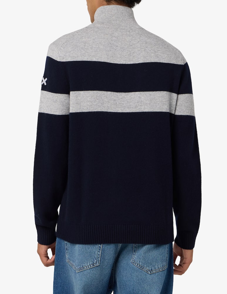 Sun68 Striped funnel neck jumper - picture 3 Sun68 Striped funnel neck jumper - picture 3