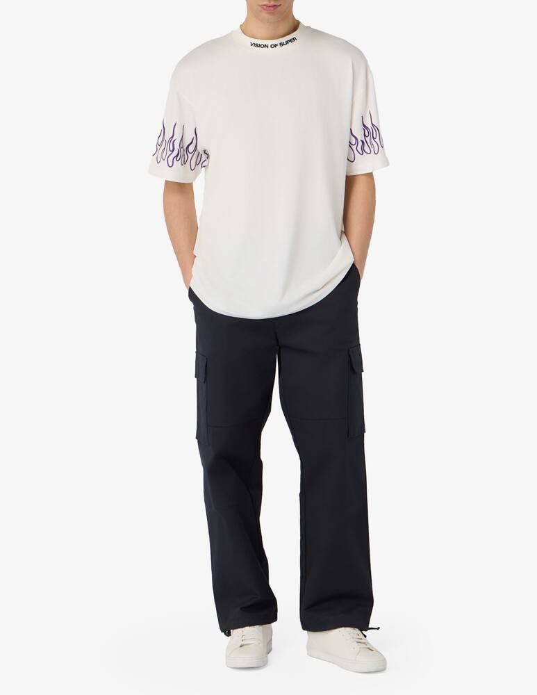 rinascente Vision of Super T-shirt con fiamme ricamate
