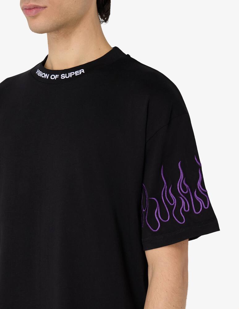rinascente Vision of Super Embroidered flame t-shirt