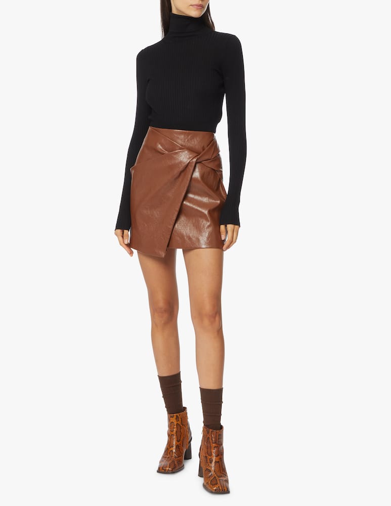 rinascente Marella Faux leather mini skirt Puffo