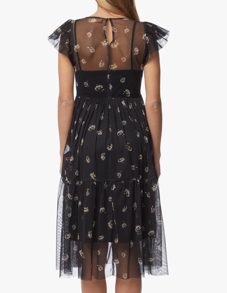 rinascente iBlues Tiffany tulle midi dress - black