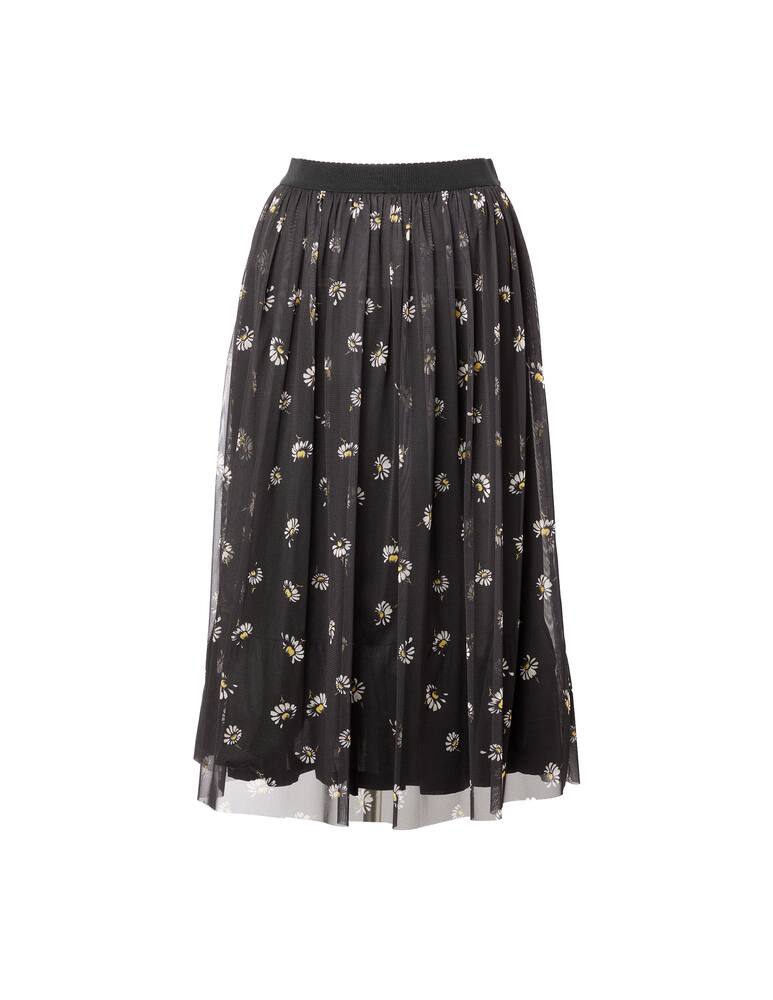 rinascente iBlues Gonna in tulle con stampa margherite Potenza - nero