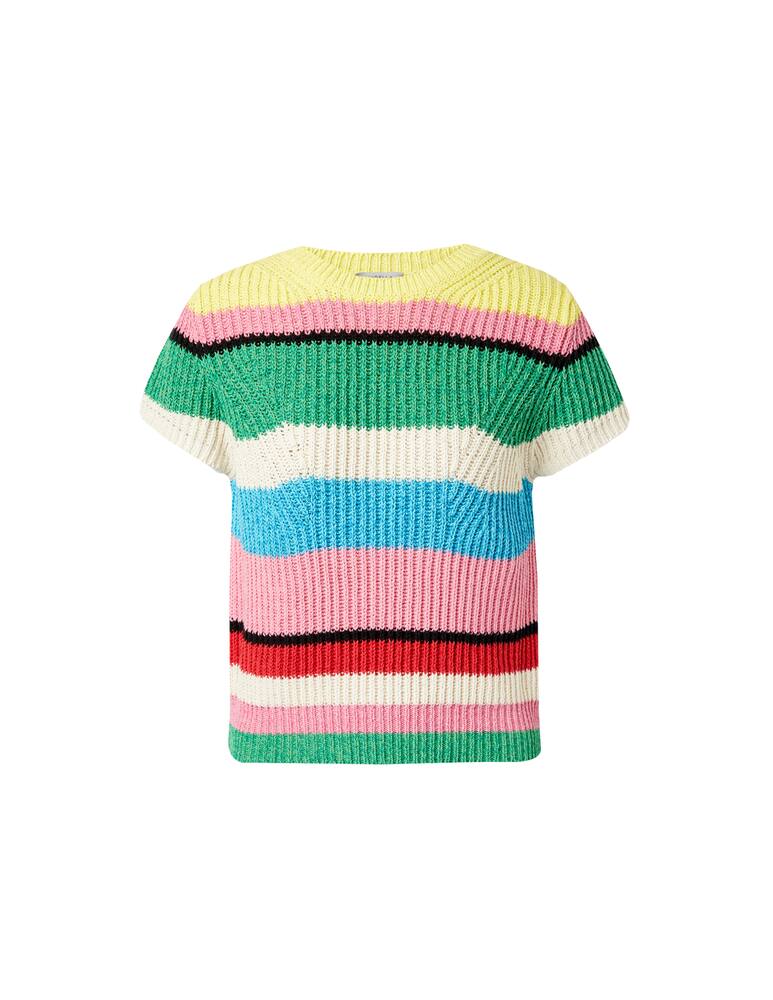 rinascente Marella Maglioncino a costa inglese in cotone - multicolor