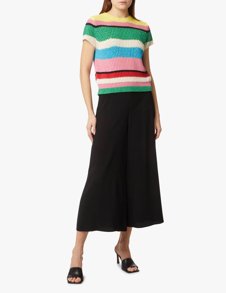 rinascente Marella Maglioncino a costa inglese in cotone - multicolor