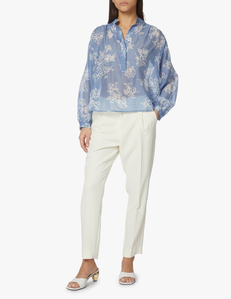 rinascente Marella Haway floral blouse - light blue