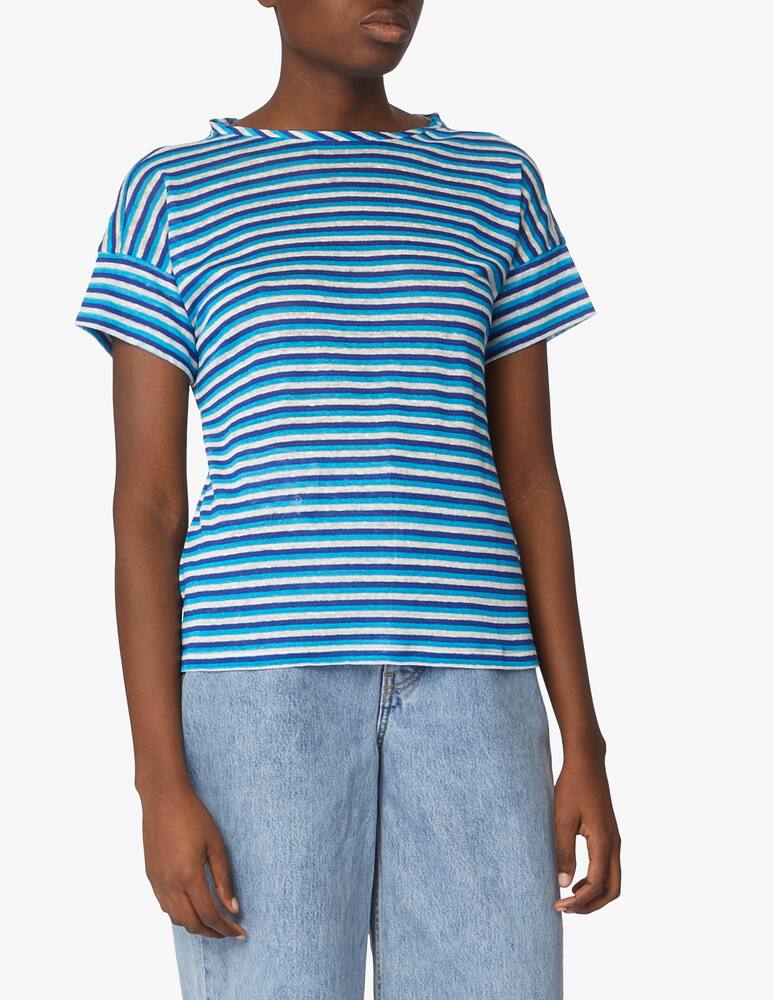 iBlues T-shirt in lino Apotema - blu - immagine 1