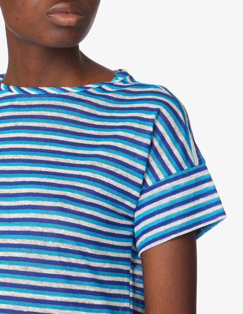 rinascente iBlues T-shirt in lino Apotema - blu