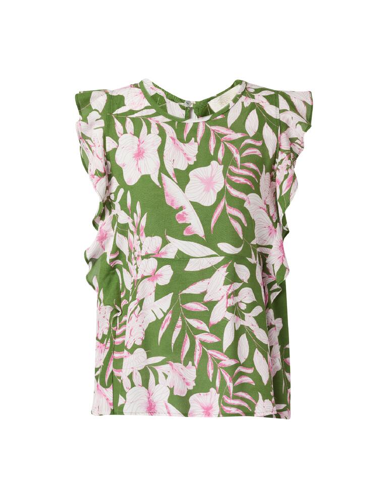 rinascente iBlues Nigella viscose printed top - green