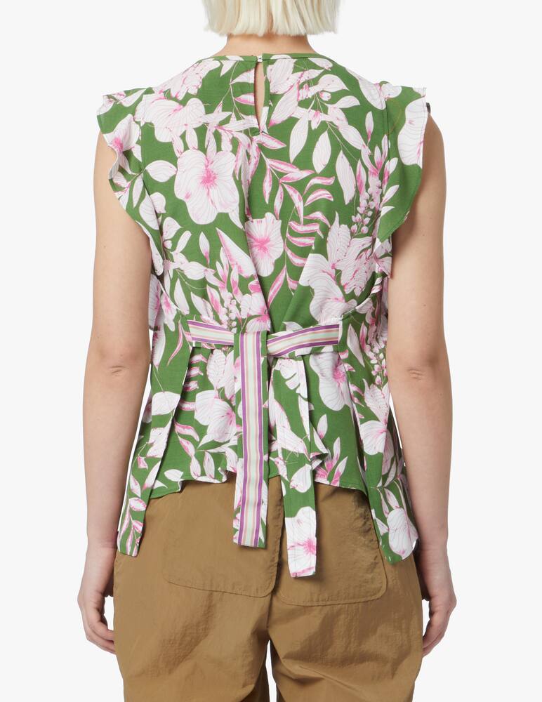 rinascente iBlues Nigella viscose printed top - green