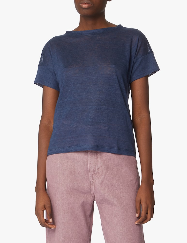 iBlues T-shirt in lino Apotema - blu - immagine 1 iBlues T-shirt in lino Apotema - blu - immagine 1