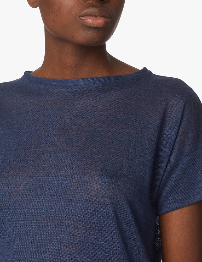 iBlues T-shirt in lino Apotema - blu - immagine 4 iBlues T-shirt in lino Apotema - blu - immagine 4