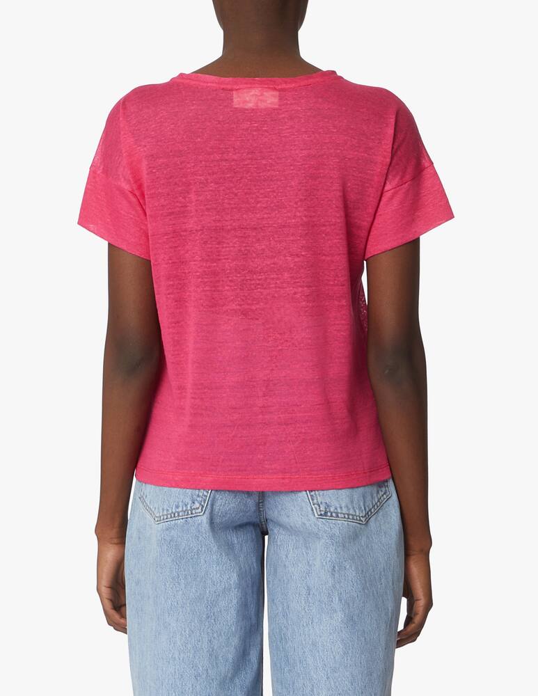 rinascente iBlues T-shirt in lino Apotema - fucsia