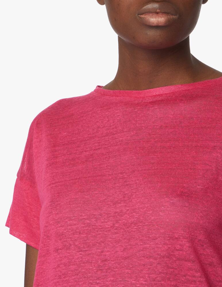 rinascente iBlues T-shirt in lino Apotema - fucsia