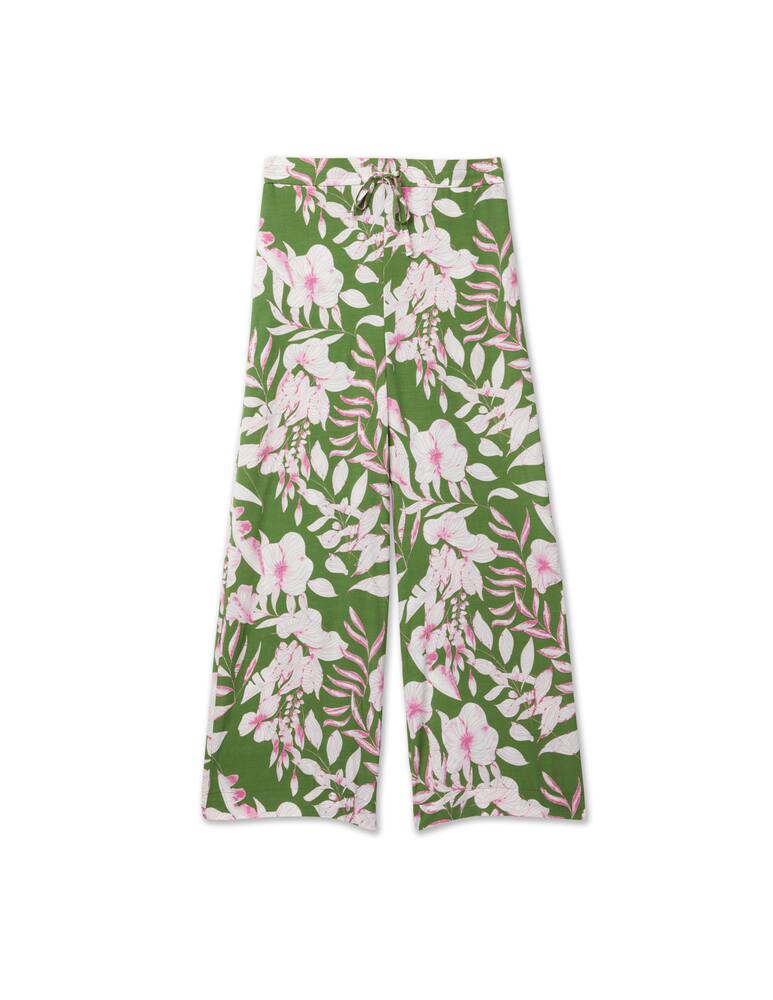 rinascente iBlues Gatto viscose palazzo trousers - green