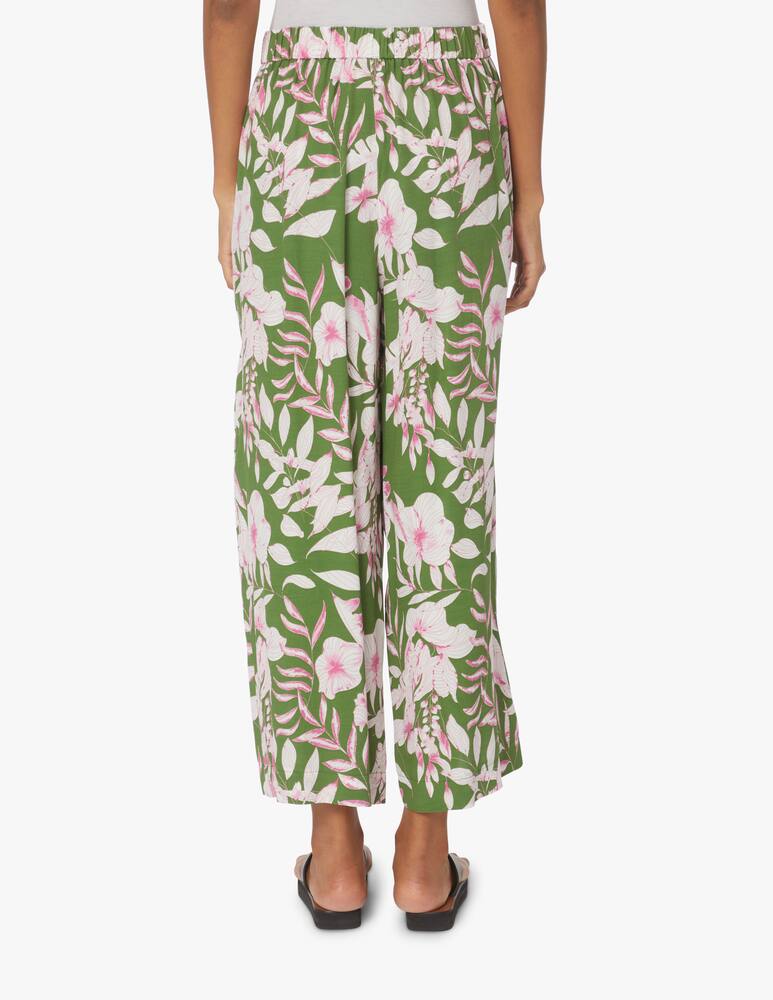 rinascente iBlues Gatto viscose palazzo trousers - green