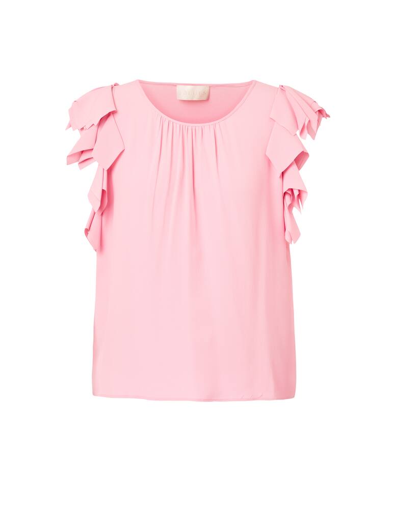 rinascente iBlues Top in misto seta Rocker - rosa