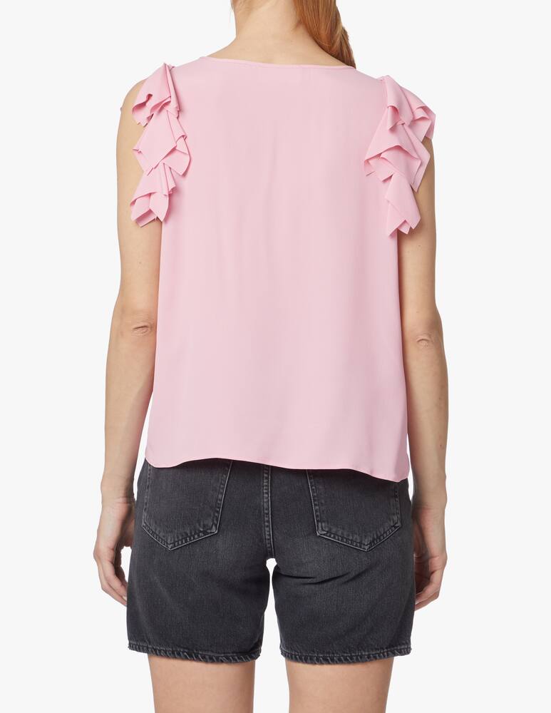 rinascente iBlues Top in misto seta Rocker - rosa