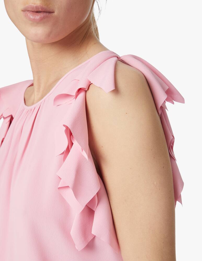 rinascente iBlues Top in misto seta Rocker - rosa