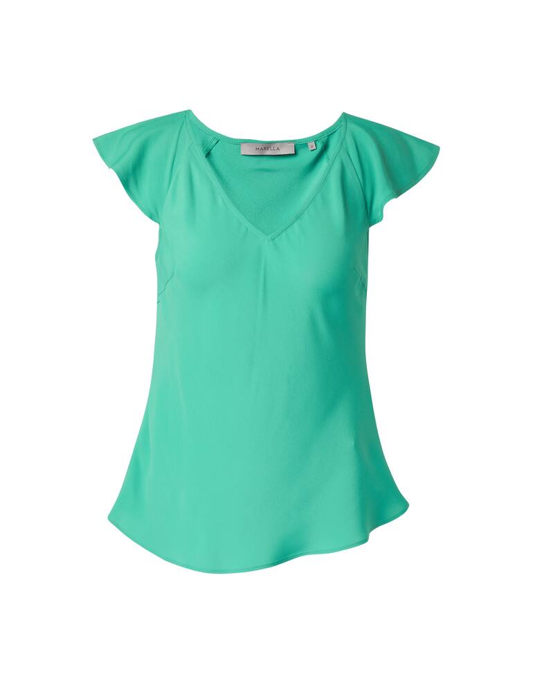rinascente Marella Norcia silk v neck blouse - green